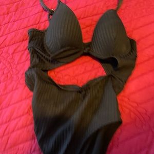 Black cutout one piece